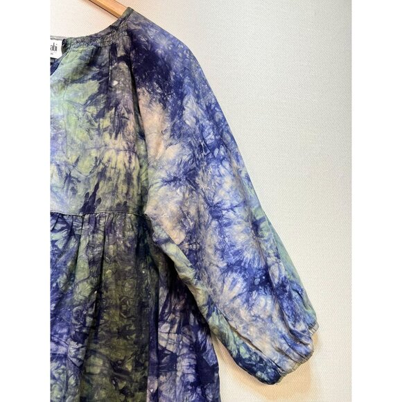 Cabi Womens Woodstock Tunic Blouse Medium Multicolor Tie-Dye Button Front Casual - Picture 7 of 13